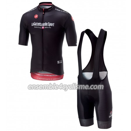 Tenue Maillot Noir + Cuissard à Bretelles 2018 Tour d'Italie